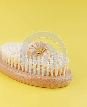 Hair brush, anti-cellulite brush with flower photo