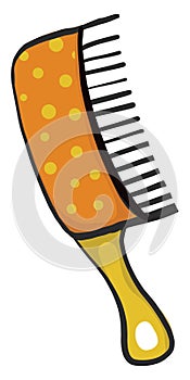 Hair brush , illustration, vector
