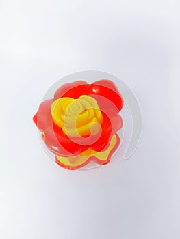 Hair clip like flower made with plastic for girls
