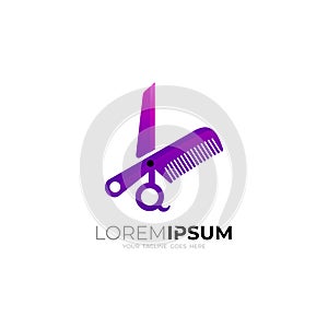 Hair clipper logo with a simple and meaningful look