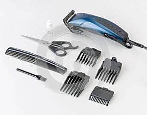 Hair clipper tools isolated