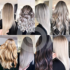 Hair coloring many different options photo