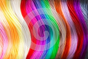 Hair colors palette. Dyed hair colors