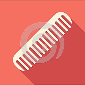 Hair comb icon, flat style