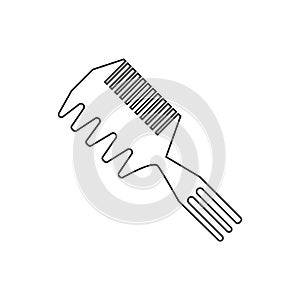 Hair comb icon vector set. Hairstyle illustration sign collection. Barber shop symbol. Hairdresser logo.