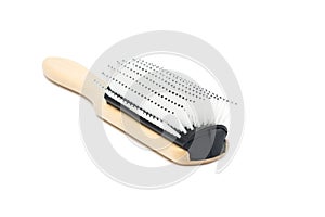 Hair combs on a white background