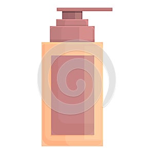 Hair conditioner icon cartoon vector. Cosmetic bottle