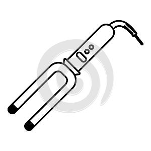 Hair curl icon , outline style