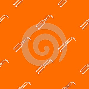 Hair curl pattern vector orange