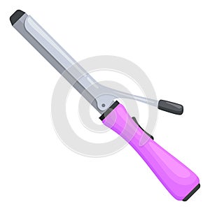 Hair curling iron. Electric device for home and beauty salon