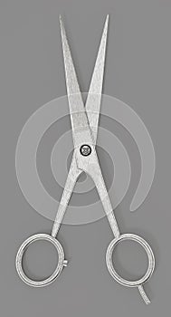 Hair cutting scissors isolated on white background. 3D illustration