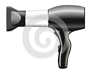 Hair dryer grey - illustration