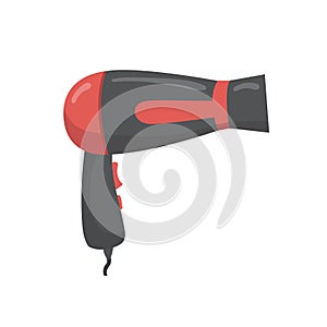 Hair dryer isolated on white background. Hair care tools.