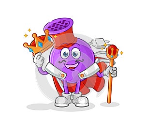 Hair dryer king vector. cartoon character