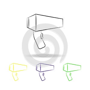 hair dryer multicolored icons. Element of electrical devices multicolored icons. Signs, symbols collection icon can be used for we