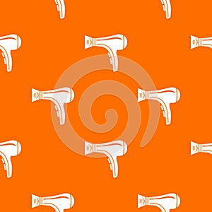 Hair dryer pattern vector orange