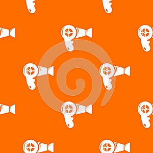 Hair dryer pattern vector orange