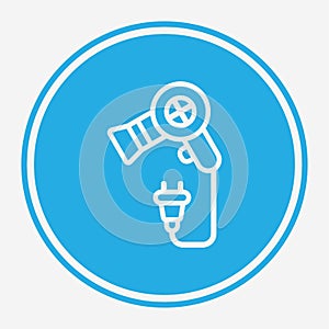 Hair dryer vector icon sign symbol