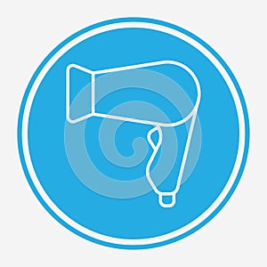 Hair dryer vector icon sign symbol