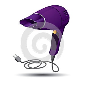 Hair dryer. Vector illustration decorative background design