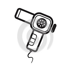 hair dryer. Vector illustration decorative design