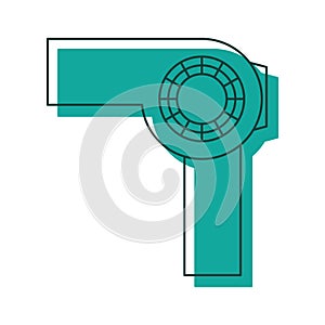 hair dryer. Vector illustration decorative design