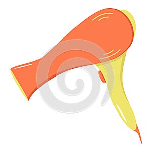 Hair dryer, vector illustration of an electric hair dryer device, professional hair care, to create a stylish hairstyle or styling