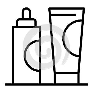 Hair dye cream tube icon, outline style