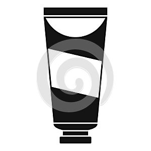 Hair dye tube cream icon, simple style