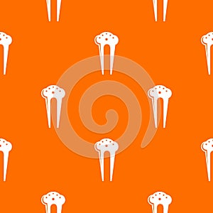 Hair fix clip pattern vector orange