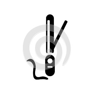 Hair iron icon vector isolated on white background, Hair iron si