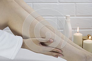 Hair on the legs of women. Skin care, body. Preparing legs for the procedure of hair removal. Body positive, self-acceptance,