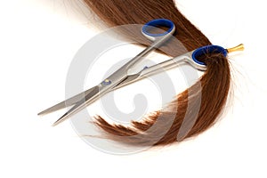 Hair lock in scissors ring