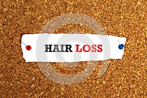 Hair loss on paper