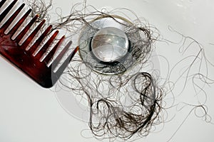 Hair loss after washing of the head