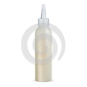 Hair Oil Dropper Bottle. Realistic Clear Cap Vial