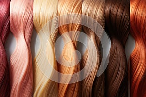 Hair palette, a variety of colors for dyeing.