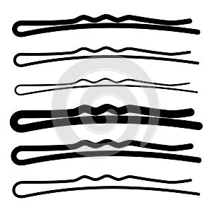 Hair pin black symbol