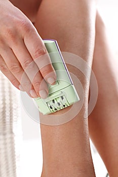 Hair removal, feminine smooth legs