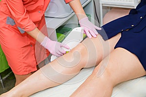 Hair removal with laser hair removal. Hair removal on legs laser hair removal