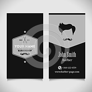 Hair salon barber shop Business Card design