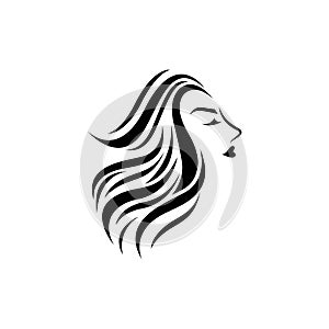 Hair salon logo vector icon