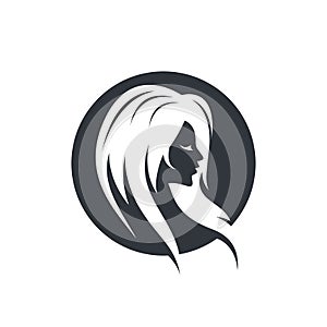 Hair salon logo vector icon