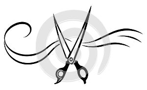 Hair salon scissors logo