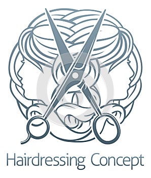 Hair Salon Stylist Hairdresser Concept photo