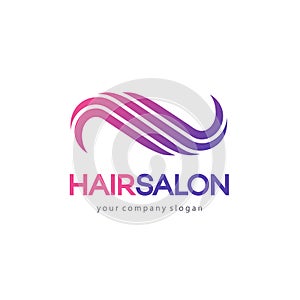 Hair salon vector logo template