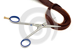 Hair and scissors