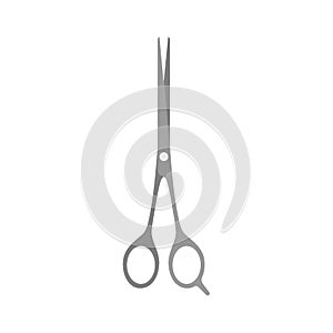 Hair scissors vector cut barber cutting salon icon. Haircut illustration