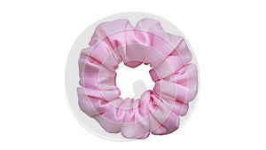 Hair scrunchie as hair tie in beautiful color with white background