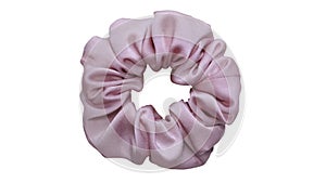 Hair scrunchie as hair tie in beautiful color with white background